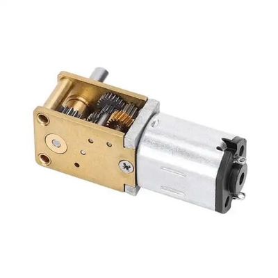 3V - 6V góc thẳng ngang DC Worm Gear Motor Short Shaft Tốc độ thấp mô-men xoắn cao