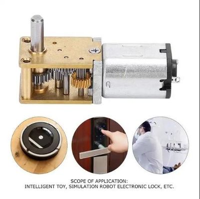 3V - 6V góc thẳng ngang DC Worm Gear Motor Short Shaft Tốc độ thấp mô-men xoắn cao