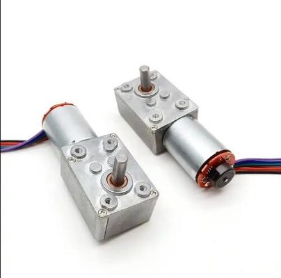 Động cơ bánh răng giun DC tốc độ thấp Điện tắt Động cơ tự khóa với mã hóa